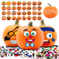 Ayieyill 64 Packs Halloween Stickers Pumpkin Decorating Stickers for Children , 32 Sheet Small Pumpkin Face Stickers for Halloween Party Supplies Trick or Treat Party Favors